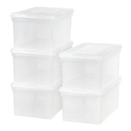 Front. IRIS USA - IRIS USA Letter Legal Size Plastic File Box, Home Organizing Storage Container.