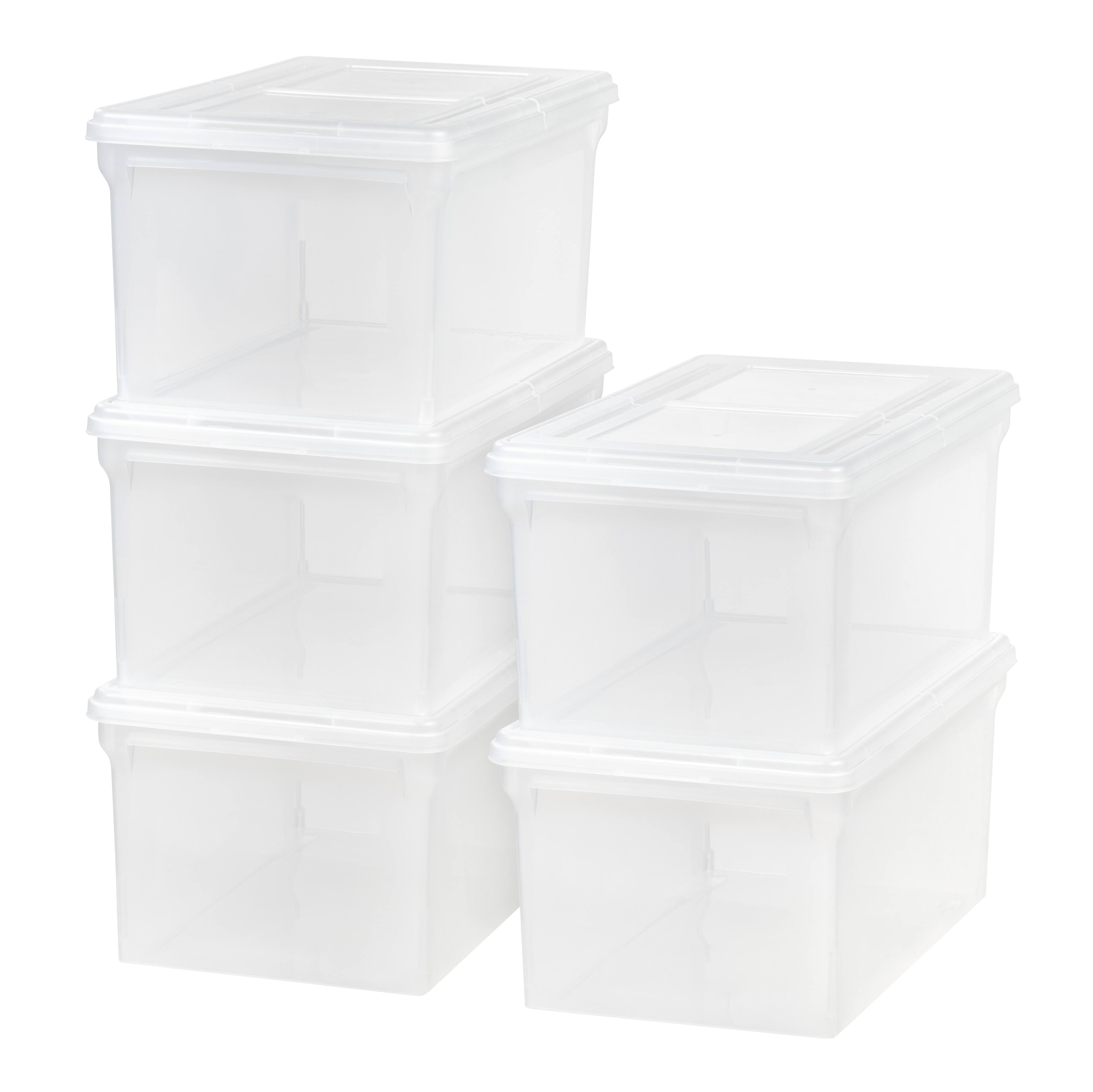 Front. IRIS USA - IRIS USA Letter Legal Size Plastic File Box, Home Organizing Storage Container.