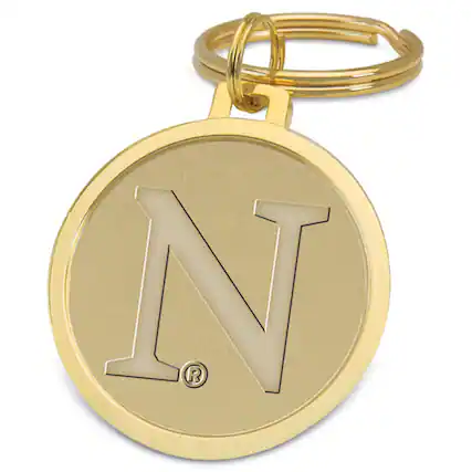 Front. Jardine - Gold Northwestern Wildcats Team Logo Split-Wire Key Ring - Gold.
