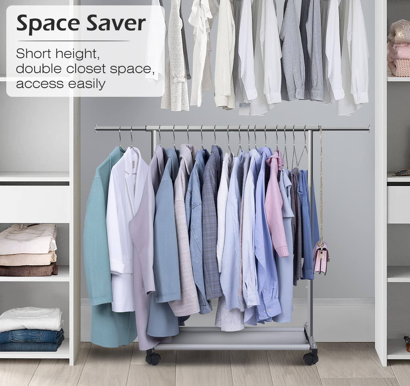 Space Saver  
Short height, double closet space, access easily