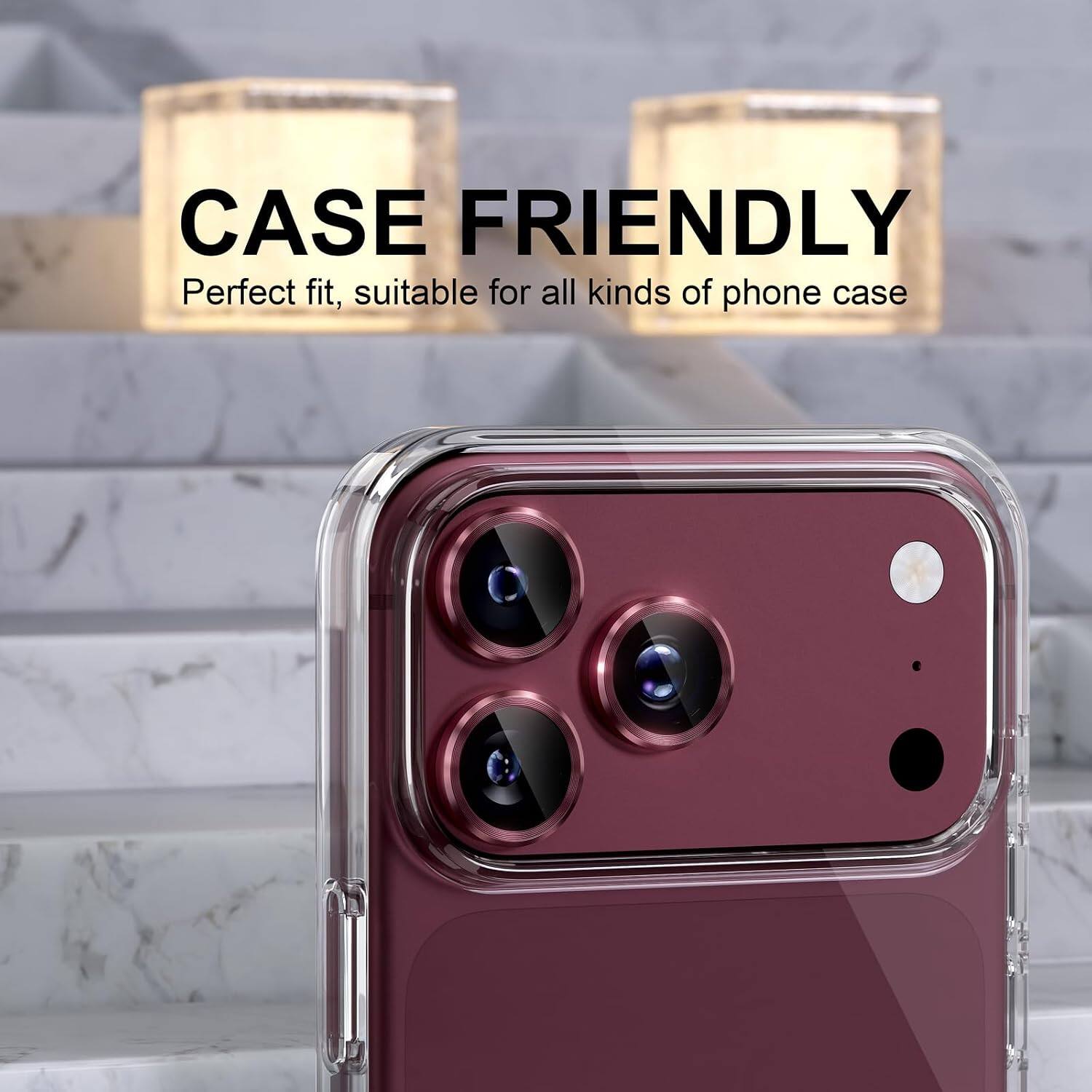 CASE FRIENDLY  
Perfect fit, suitable for all kinds of phone case