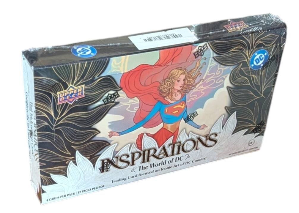 H DC 1 DC Complete Find the trick 8 0 SMOUP Canh UPPER tddn S H4 INSPIRATIONS & focused The World of DC of DC Comics! Card Trading PER BOX 12 PACKS PACK I PER 4 CARDS