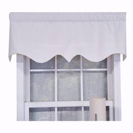 RLF Home - Luxurious Modern Design Classic Soft Rayon Regal Style Window Valance 50" x 17" - Off White