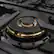 Alt View 10. ZLINE - ZLINE 36 in. Classic Gas Rangetop w/ 6 Brass Burners & Porcelain Cooktop in Black Stainless Steel - Black.