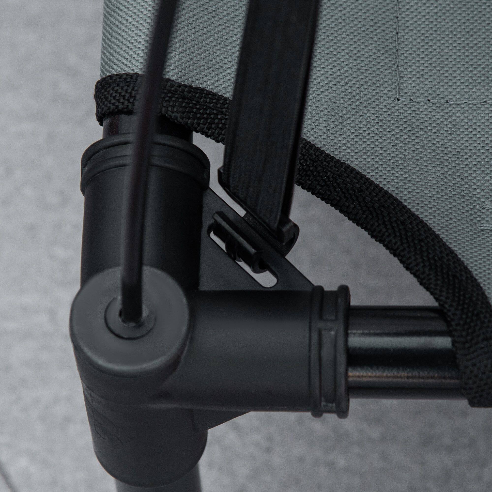 Alt View 5. Pawhut - Elevated Dog Bed with Removable Canopy, Outdoor Dog Cot with UV Protection Canopy Shade, 24 inch Pet Bed for Camping - Grey.