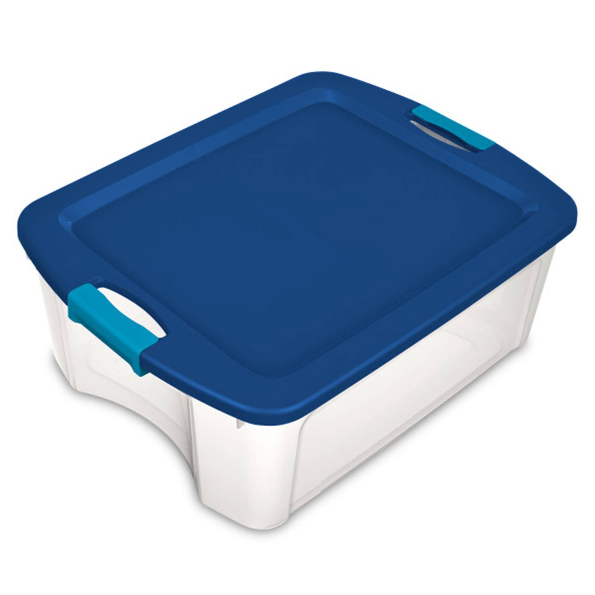 Front. Sterilite - Single Sterilite 12 Gallon Latch and Carry Storage Tote Box Container (24 Pack).