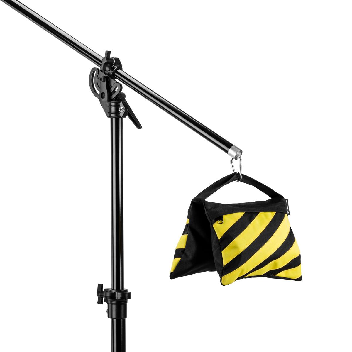 Alt View 7. Flashpoint - Flashpoint 10' C-Light Stand w/Turtle Base, Chrome, w/Spring Clamps,Sandbag.