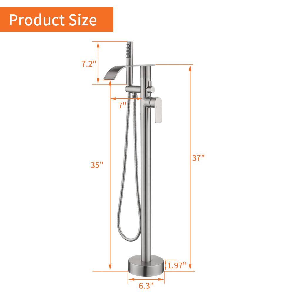 Product Size

- Height: 37"
- Width: 35"
- Depth: 6.3"
- Faucet Height: 7.2"
- Faucet Width: 7"
- Base Diameter: 1.97"