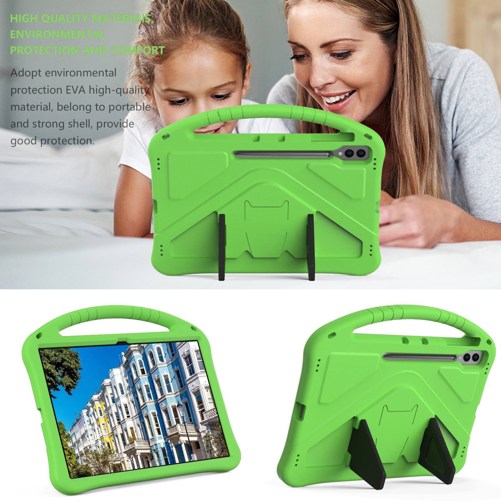 HIGH QUALITY MATERIALS, ENVIRONMENTAL PROTECTION AND COMFORT

Adopt environmental protection EVA high-quality material, belong to portable and strong shell, provide good protection.