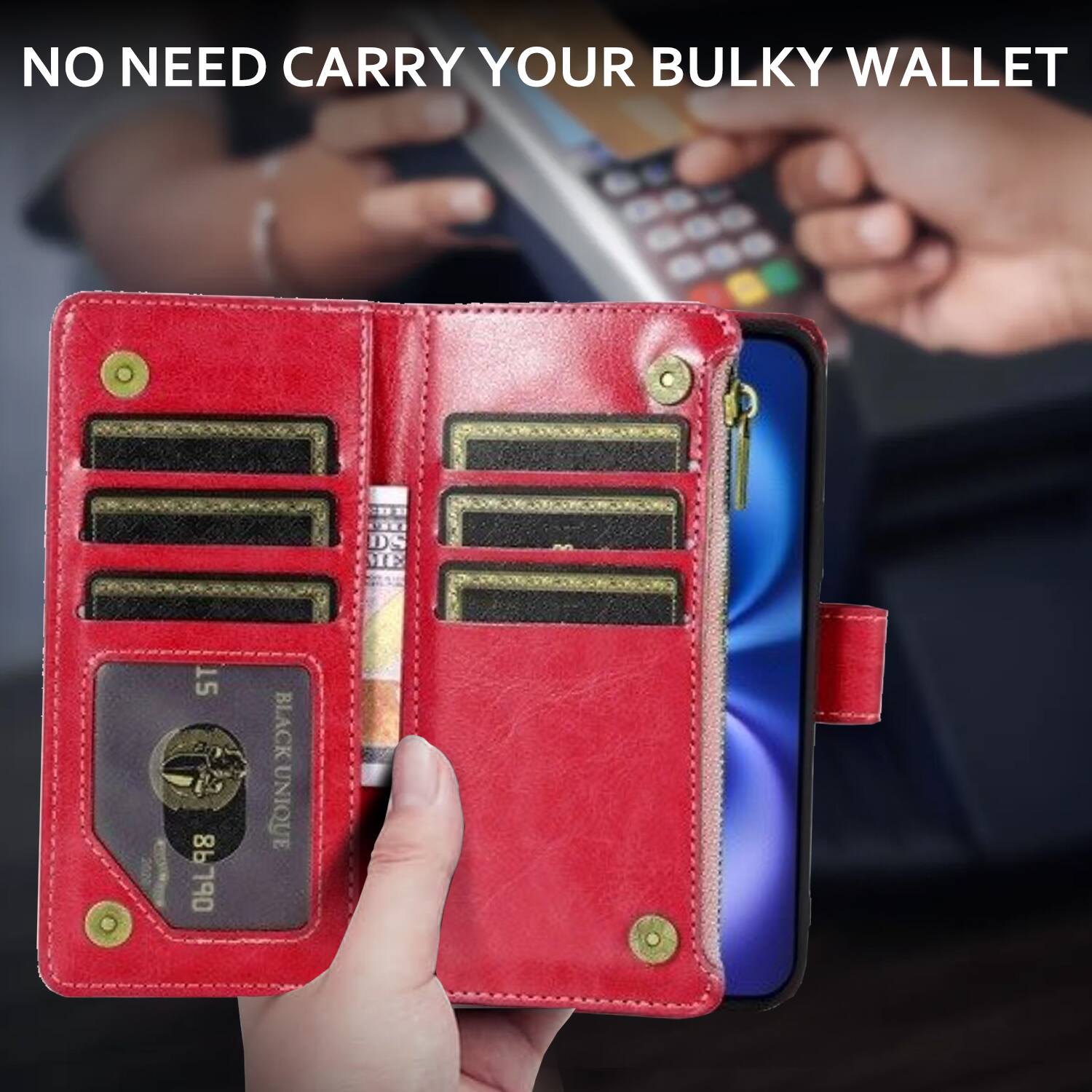 NO NEED CARRY YOUR BULKY WALLET

DS 15 98 86790 BLACK UNIQUE