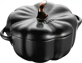 Staub - Ceramic 16-oz Petite Pumpkin Cocotte - Matte Black