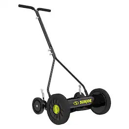 Sun Joe - Cordless, Manual Push Steel Reel Lawn Mower, 14 Inch, MJ503M - Green