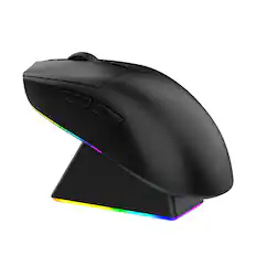 Front. PRIMEPLUS - PAW3311 Gaming Mouse 12000DPI Ergonomic Lightweight 2.4G Wireless/Wired Optical Comfortable Design - Black.