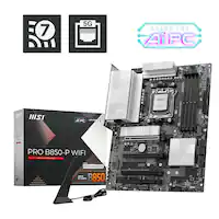 MSI - PRO B850-P WIFI (Socket AM5) AMD B850 ATX DDR5 Wi-Fi 7 Motherboard - Black - Front_Zoom
