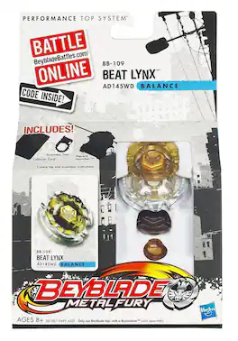 Hasbro - Beyblade Metal Fusion Battle Top Wave 7 BB-109 Beat Lynx - Silver