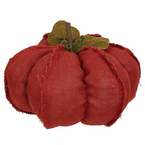 Angle. BreeBe - Large Burlap Pumpkin 3 Asstd. - Multi.