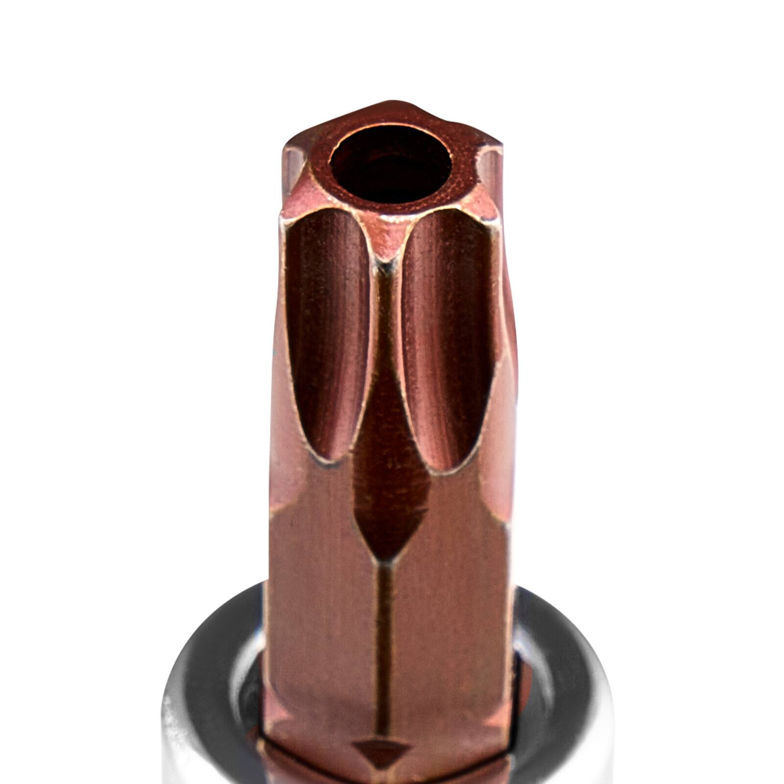 Alt View 1. LOVMOR - 34 Piece Torx Bit Socket Set Solid Star and Tamper Proof S2 Alloy Steel Multi Size.
