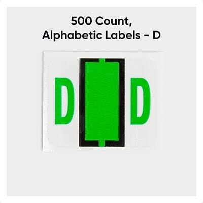 500 Count, Alphabetic Labels - D