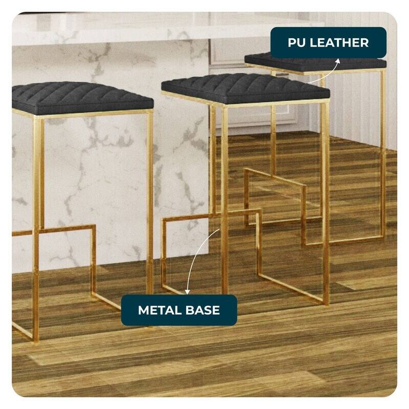 PU LEATHER  
METAL BASE