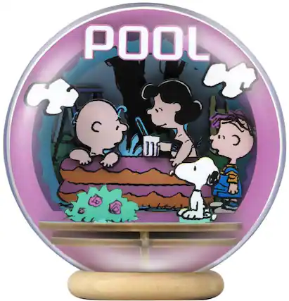 Front. PopMarket - Snoopy Cool Pool Wooden Crystal Ball - Collectibles - Multicolor.