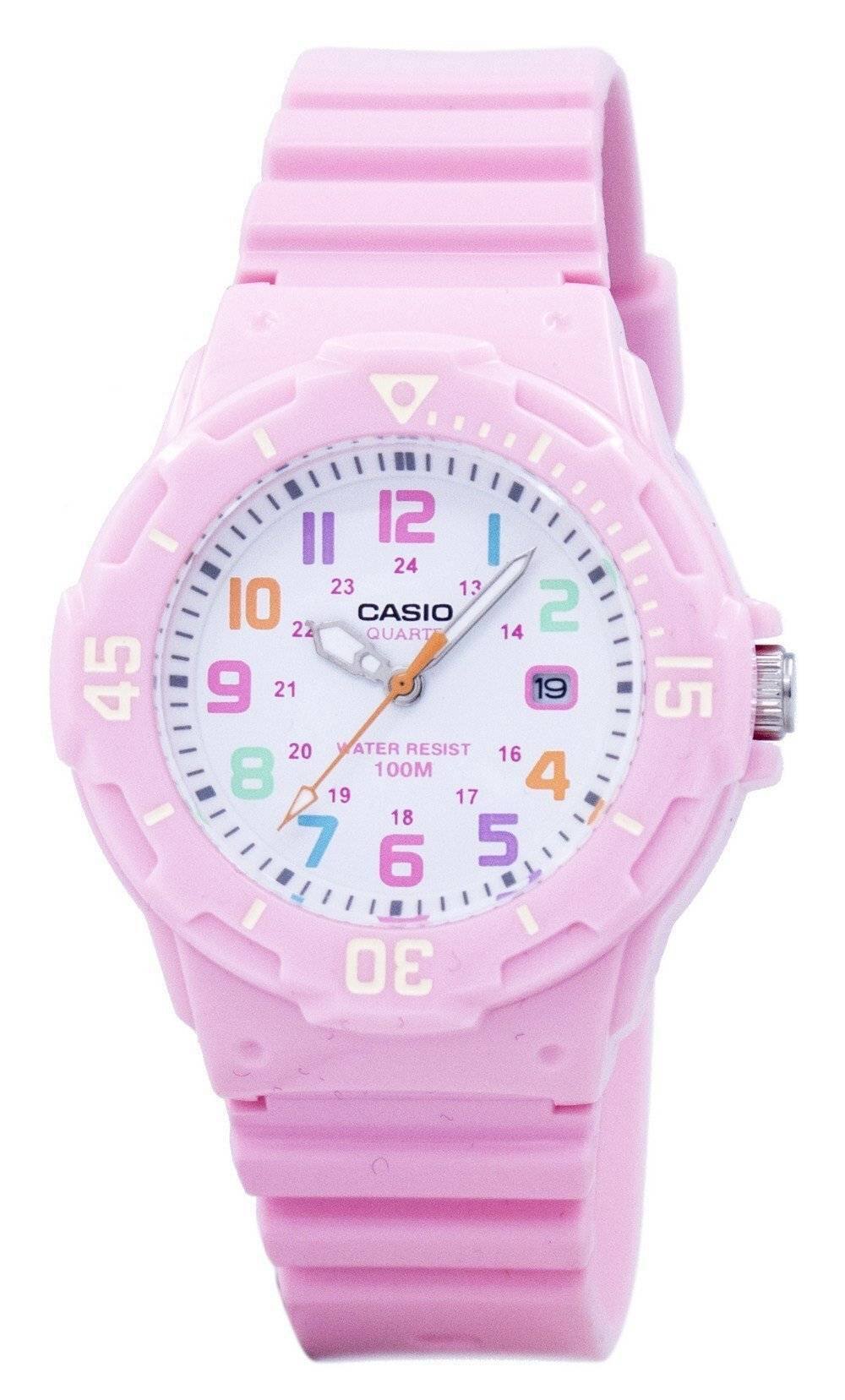 Casio - Analog Quartz LRW-200H-4B2VDF Resin Strap Pink Women's Watch 100M - Pink,White