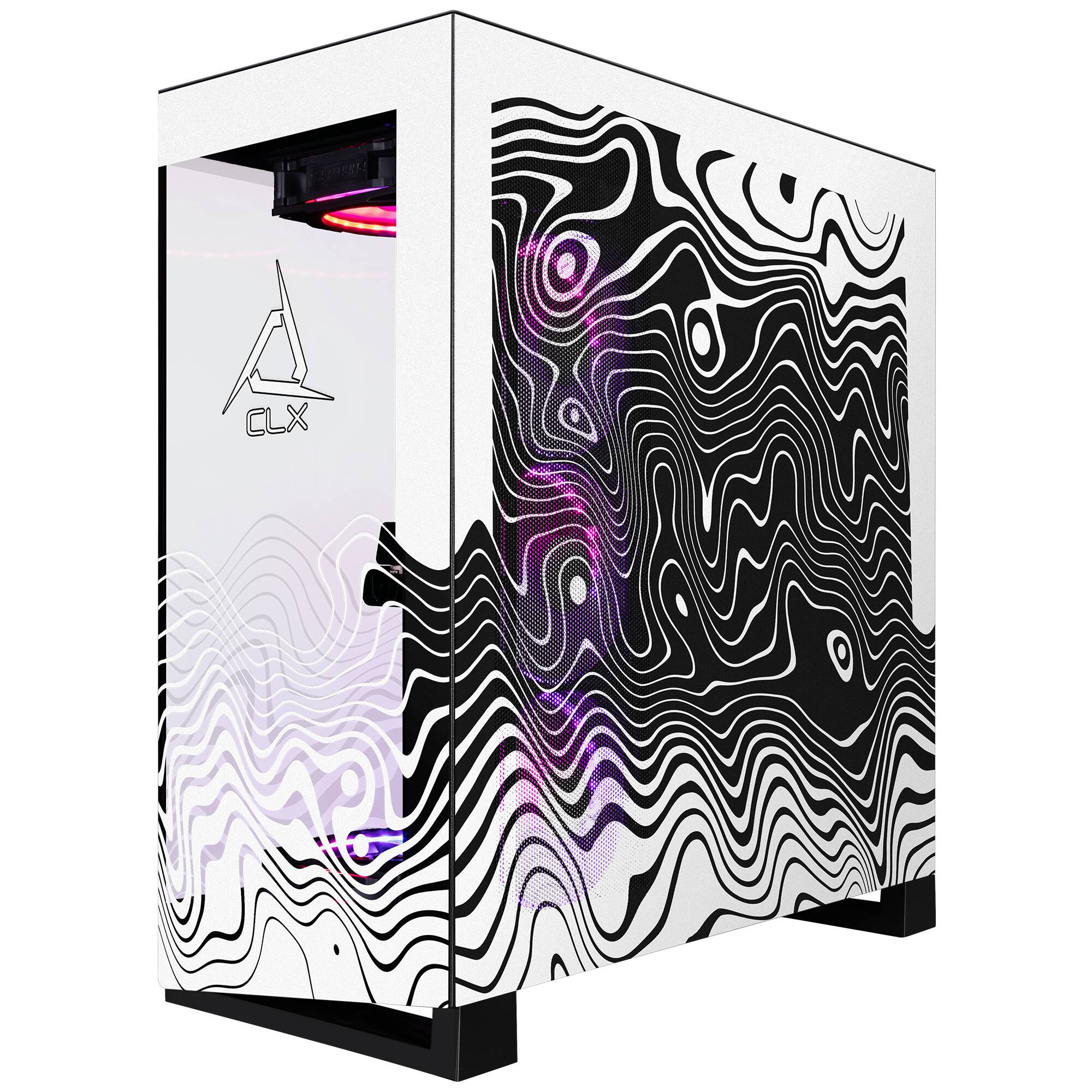 Back. CLX - CLX Horus Gaming Desktop - AMD Ryzen 7 9800X3D - 64GB DDR5 5600 Memory - GeForce RTX 5070 Ti - 2TB NVMe M.2 SSD, 6TB HDD - Black.