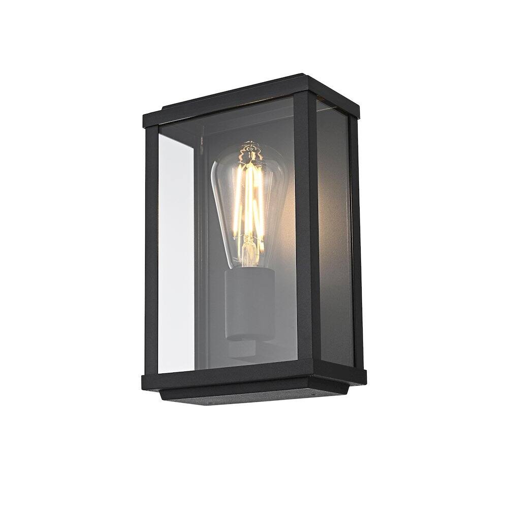 Left. Elegant Lighting - Santos 6 Inch Outdoor Wall Sconce In Black - Black.