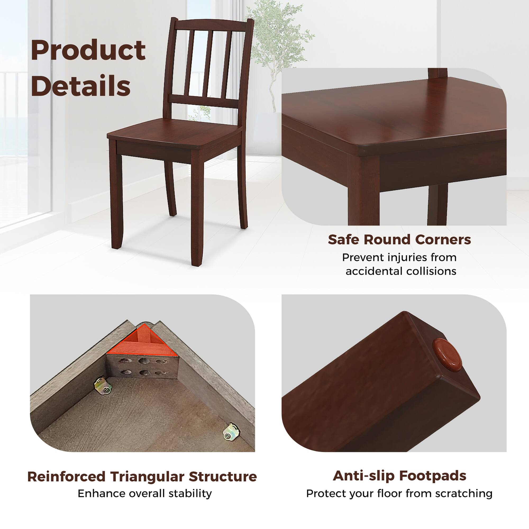 Product Details

Safe Round Corners  
Prevent injuries from accidental collisions

Reinforced Triangular Structure  
Enhance overall stability

Anti-slip Footpads  
Protect your floor from scratching