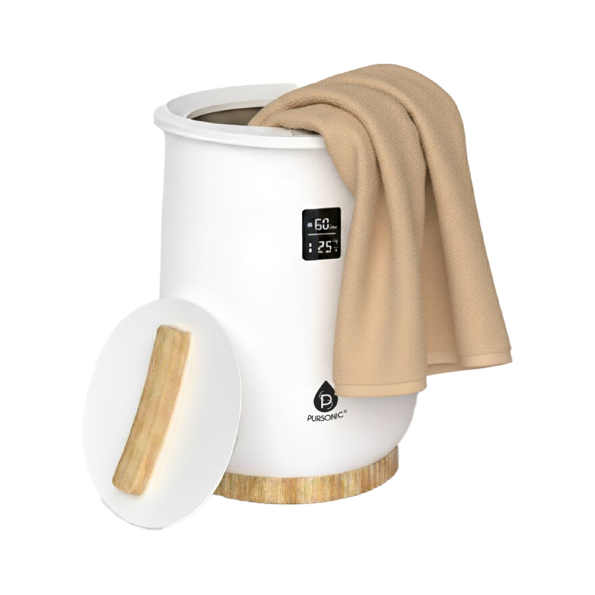 Alt View 3. Pursonic - Pursonic Luxury Towel Warmer with One-Touch Digital Control Panel - White.