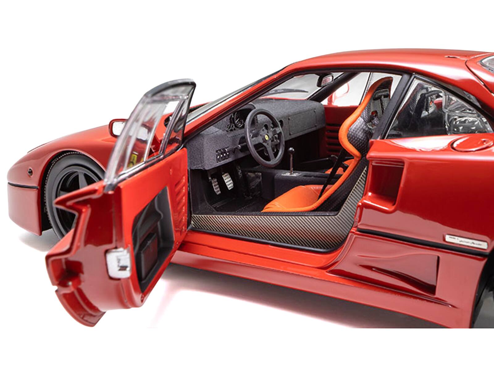 Alt View 1. Kyosho - Ferrari F40 Light Weight LM Wing Red 1/18 Diecast Model Car by Kyosho.