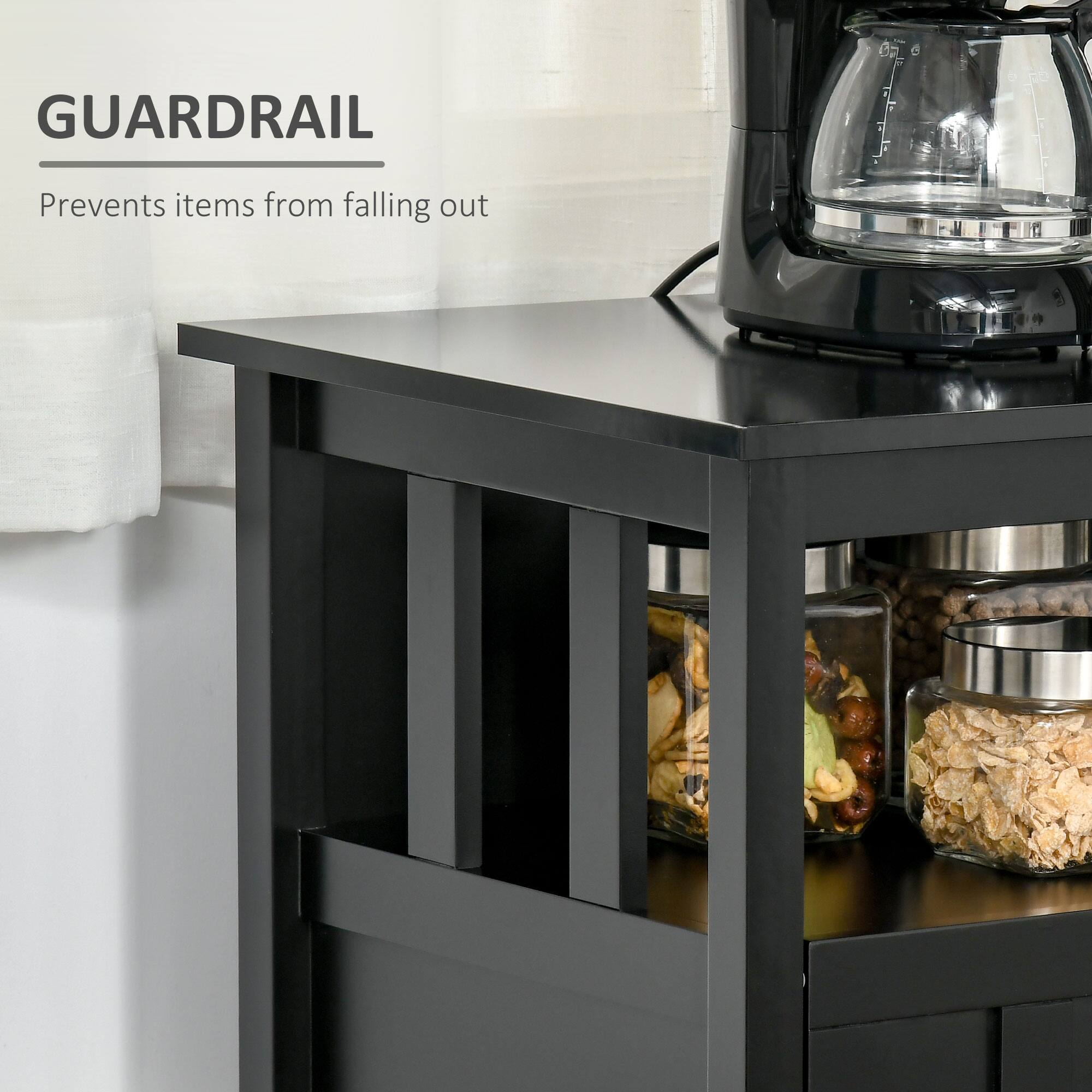 GUARDRAIL
Prevents items from falling out