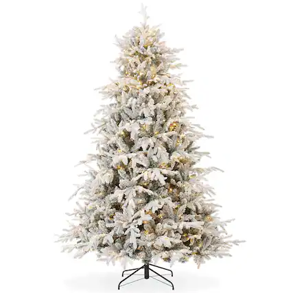 Front. Casafield - Pre-Lit Aspen Fir Artificial Holiday Christmas Tree with Stand - Green.