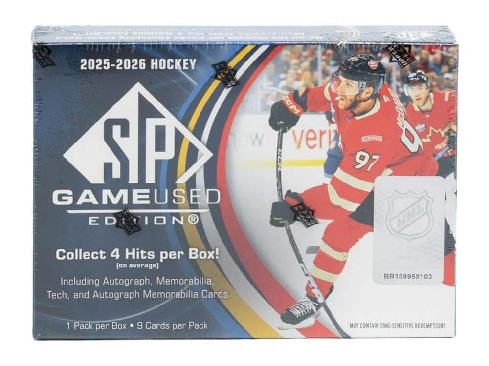 2025-26 Upper Deck SP Game Used Hockey Hobby Box price history on PriceWatchPro