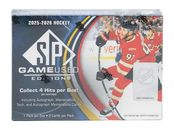 2025-2026 HOCKEY
SPX GAMEUSED EDITION
Collect 4 Hits per Box! (on average)
Including Autograph, Memorabilia, Tech, and Autograph Memorabilia Cards
1 Pack per Box • 9 Cards per Pack
"MAY CONTAIN TIME-SENSITIVE REDEMPTIONS"
BB189958103