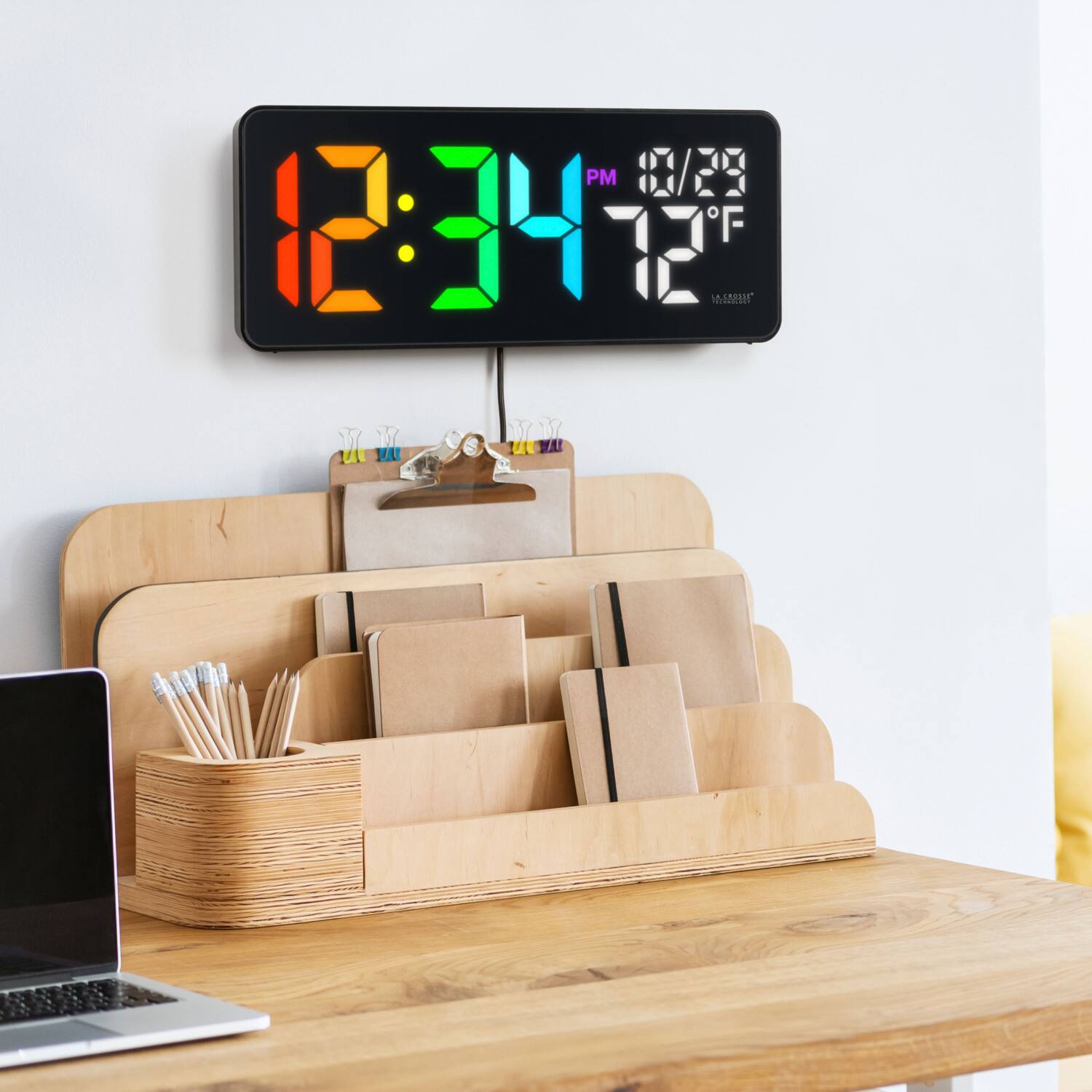 HOUSE USE PRODUCTS LED 時計 FROST ACL035 La Crosse Technology Color Changing LED Clock with Indoor
