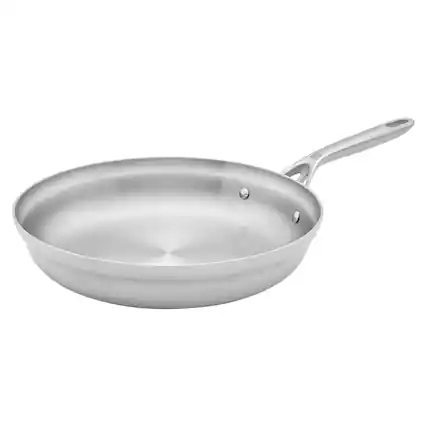 Front. ZWILLING - ZWILLING Motion Stainless Steel 12-inch Stainless Steel Fry Pan - Stainless Steel.