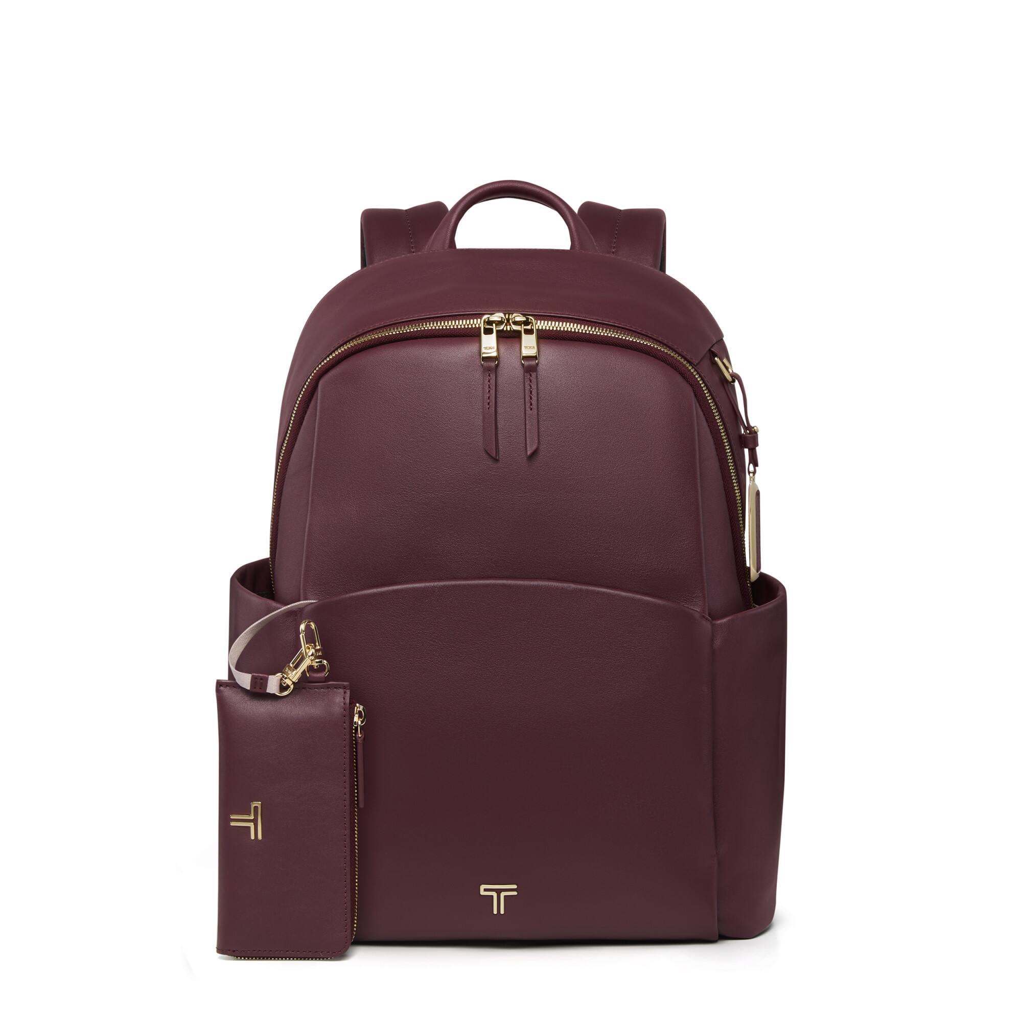 Alt View 1. TUMI - Voyageur Raina Large Backpack Fits Up to 15" Laptop - Rosewood.