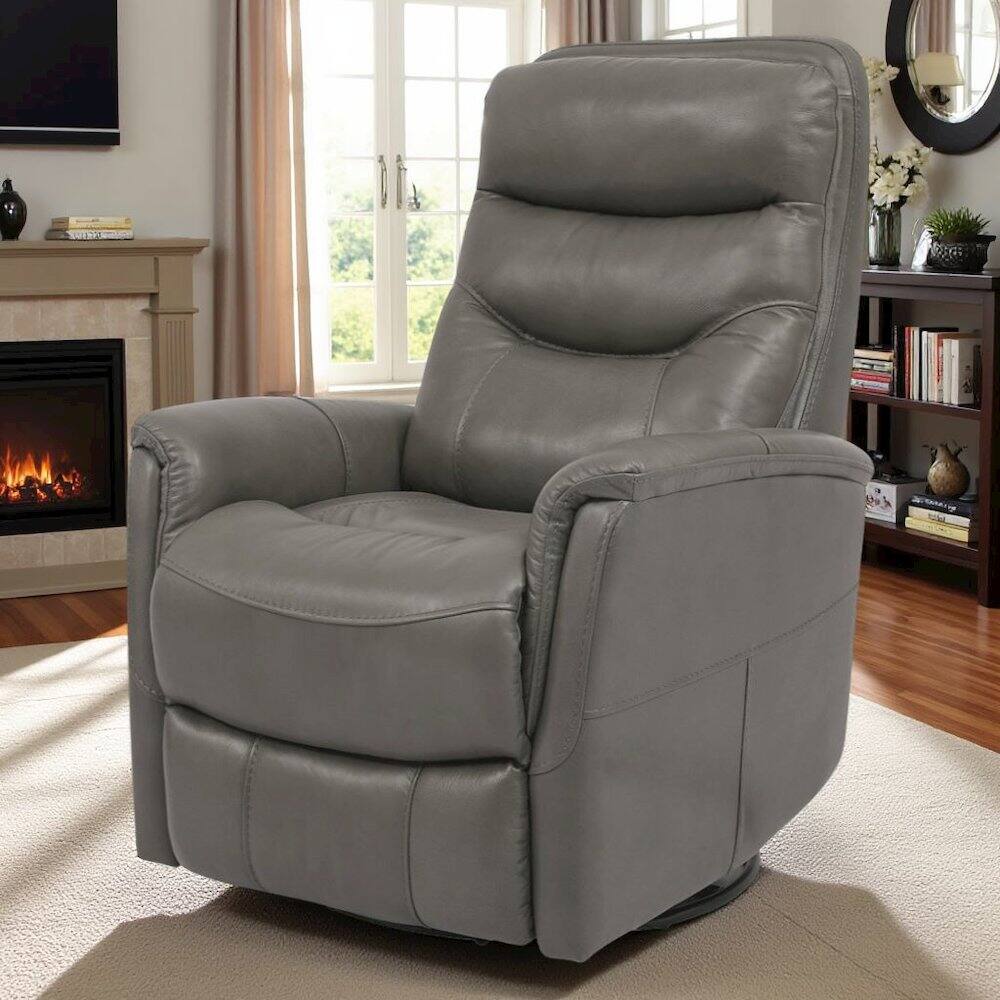 Back. Starlight Canyon Home - Ice Recliner Nursery Glider – Elegant Boucle Chairs for Comfort - Dark Grey.