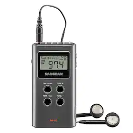 Sangean - SG-110 Portable FM-Stereo AM Pocket Digital Radio - Dark Gray