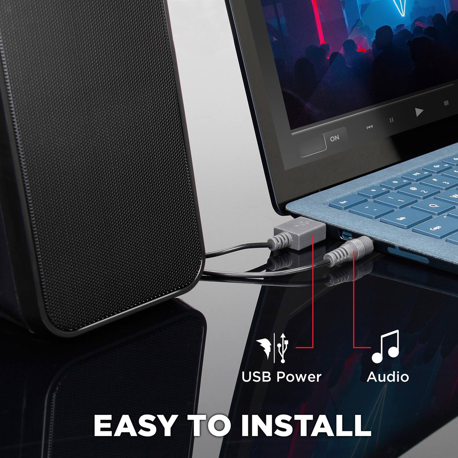 ON H II - I / - - 4 f - 4 - C - - d i - Q  
Cap USB Power Audio  
EASY TO INSTALL