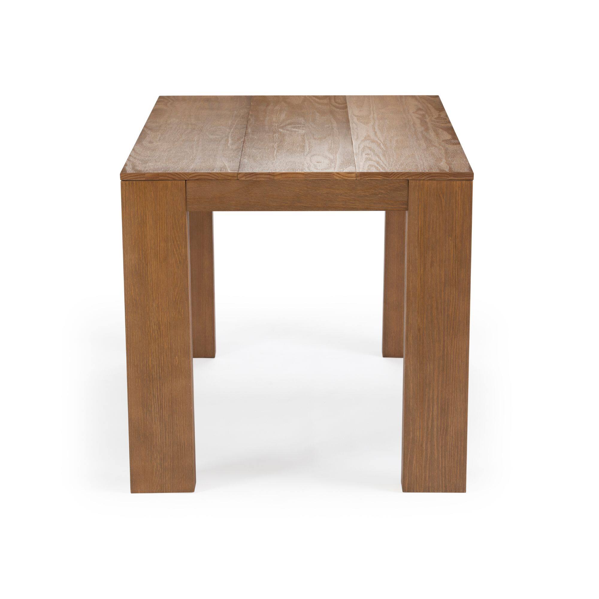 Alt View 5. Plank+Beam - Modern Rectangular Dining Table (60in / 1524mm), Pecan Wirebrush - Pecan Wirebrush.