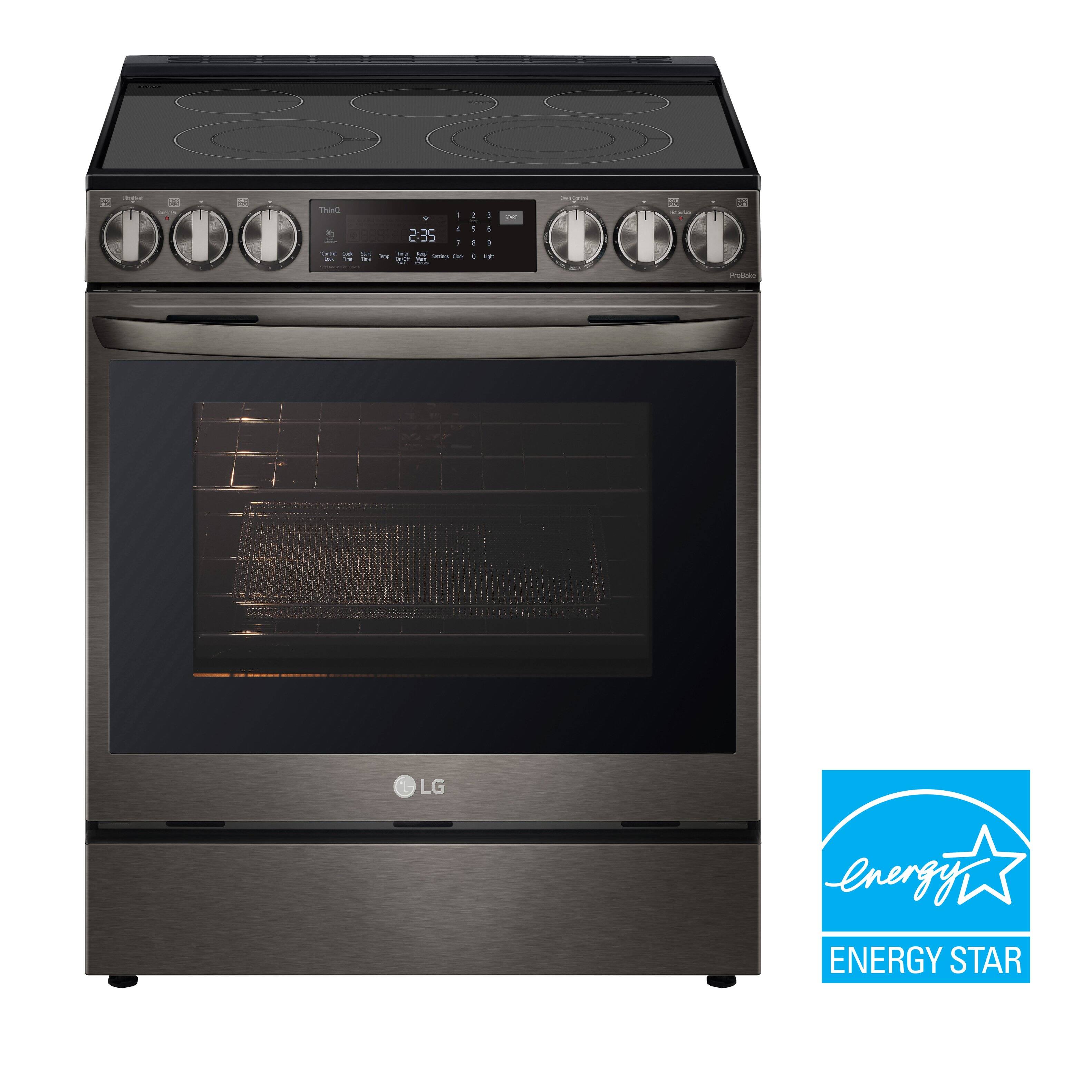 The text on the image reads: "Tuss I I - - - 235 - D 1 - : - - - - - - - I - T Poodans LG -energy ENERGY STAR." This text is a combination of various phrases and words, but it does not provide a clear description of the image. The image features a stainless steel oven with a glass door, which is an Energy Star appliance.