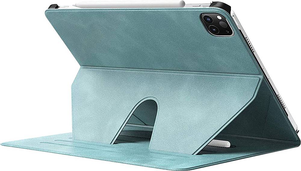 Angle. SaharaCase - Indy Series Folio Case for Apple iPad Pro 11" (2nd, 3rd, and 4th Gen), iPad Air 11'' M3/M2 - Aqua.