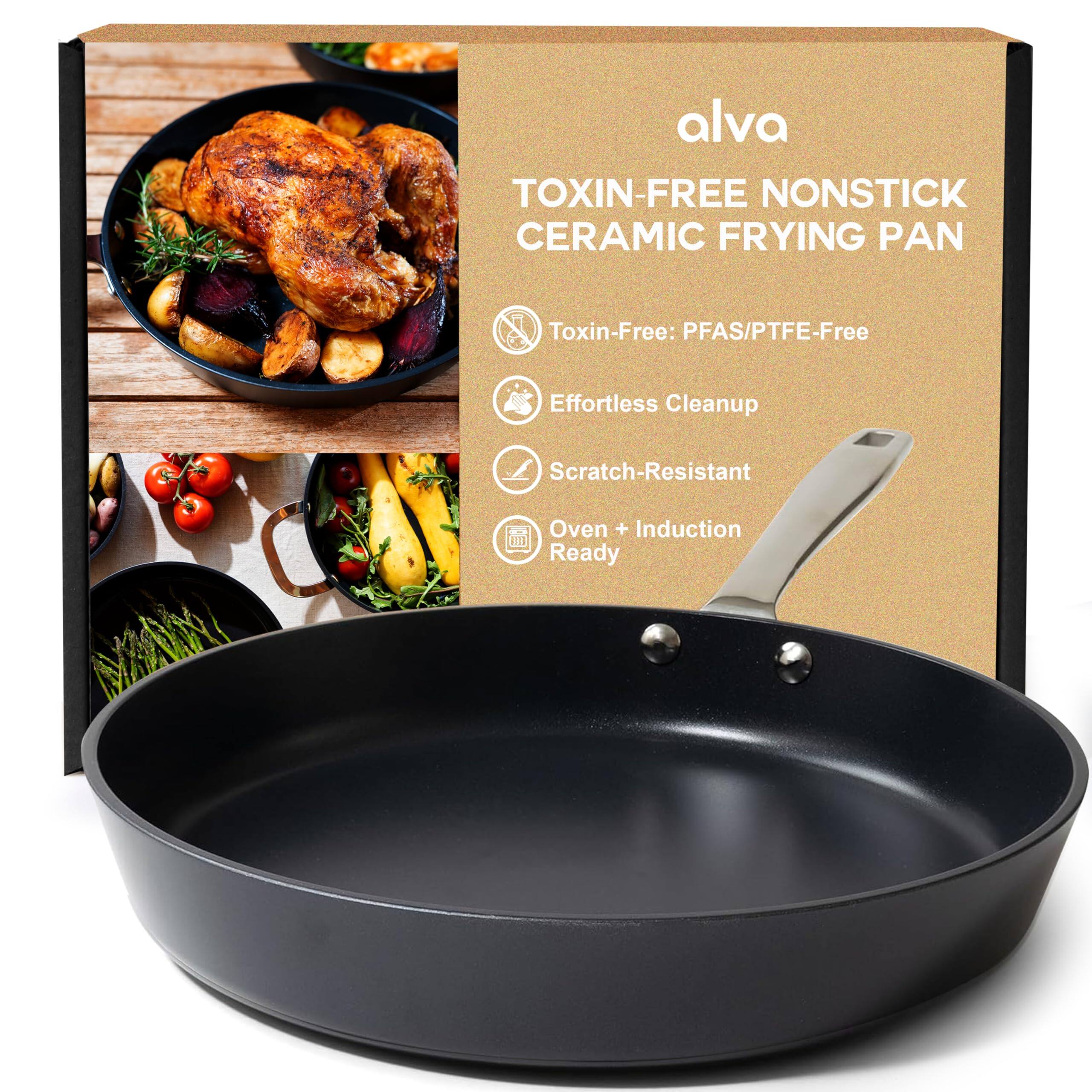 alva TOXIN-FREE NONSTICK CERAMIC FRYING PAN

Toxin-Free: PFAS/PTFE-Free
Effortless Cleanup
Scratch-Resistant
Oven + Induction Ready