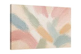 FC Design - Large Canvas 24x36" Pastel Brushstroke Abstract Art Painting Home Wall Décor - MultiColor