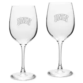 Jardine - UNLV Rebels 2-Piece 16oz. Traditional White Wine Glass Set - Multicolor