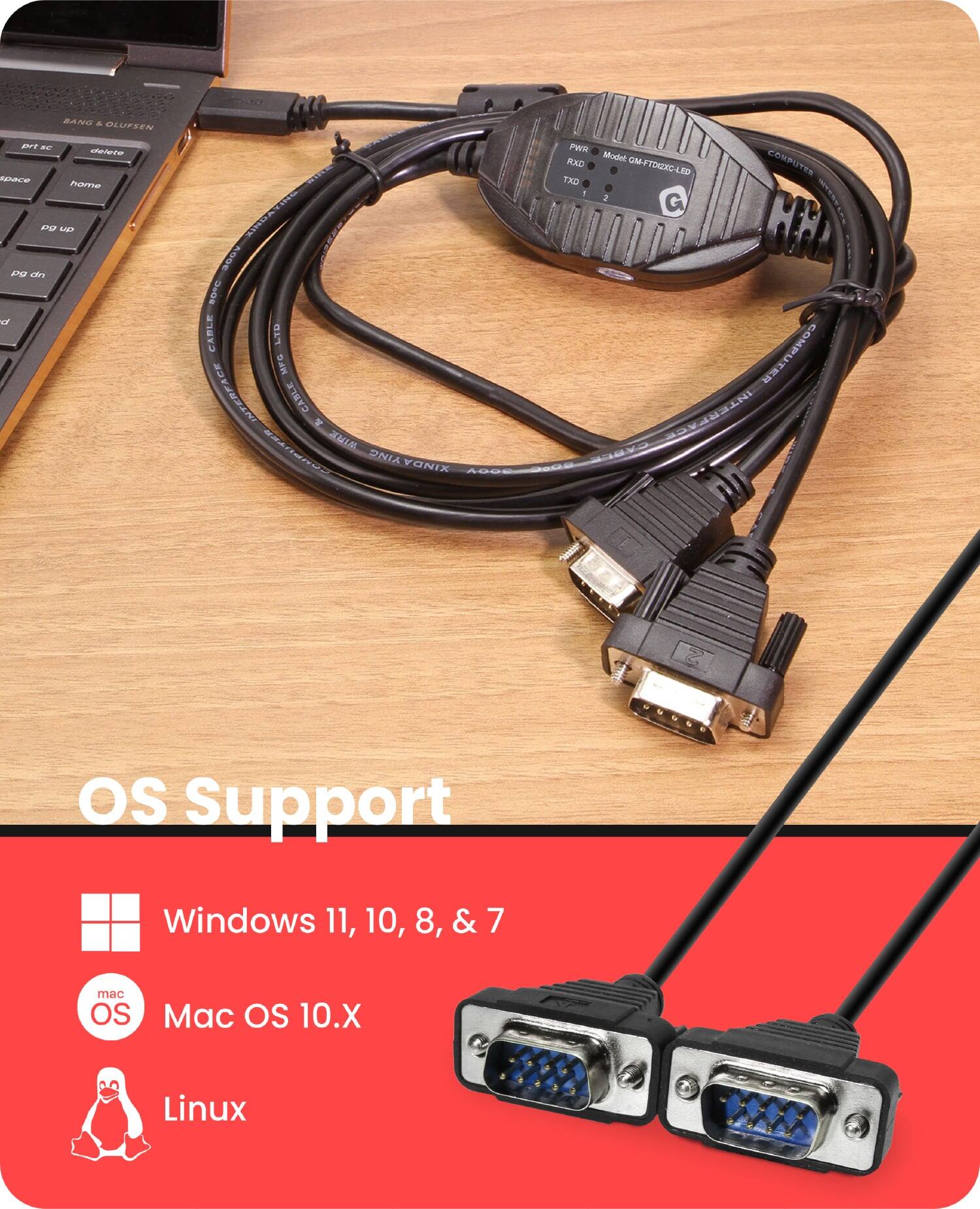 BANG & OLUFSEN

PWR RXD TXD

Model: GM-FTDXC-LED

COMPUTER INTERFACE CABLE

MPC COMPUTER INTERFACE CABLE

OS Support

Windows 11, 10, 8, & 7

Mac OS 10.X

Linux