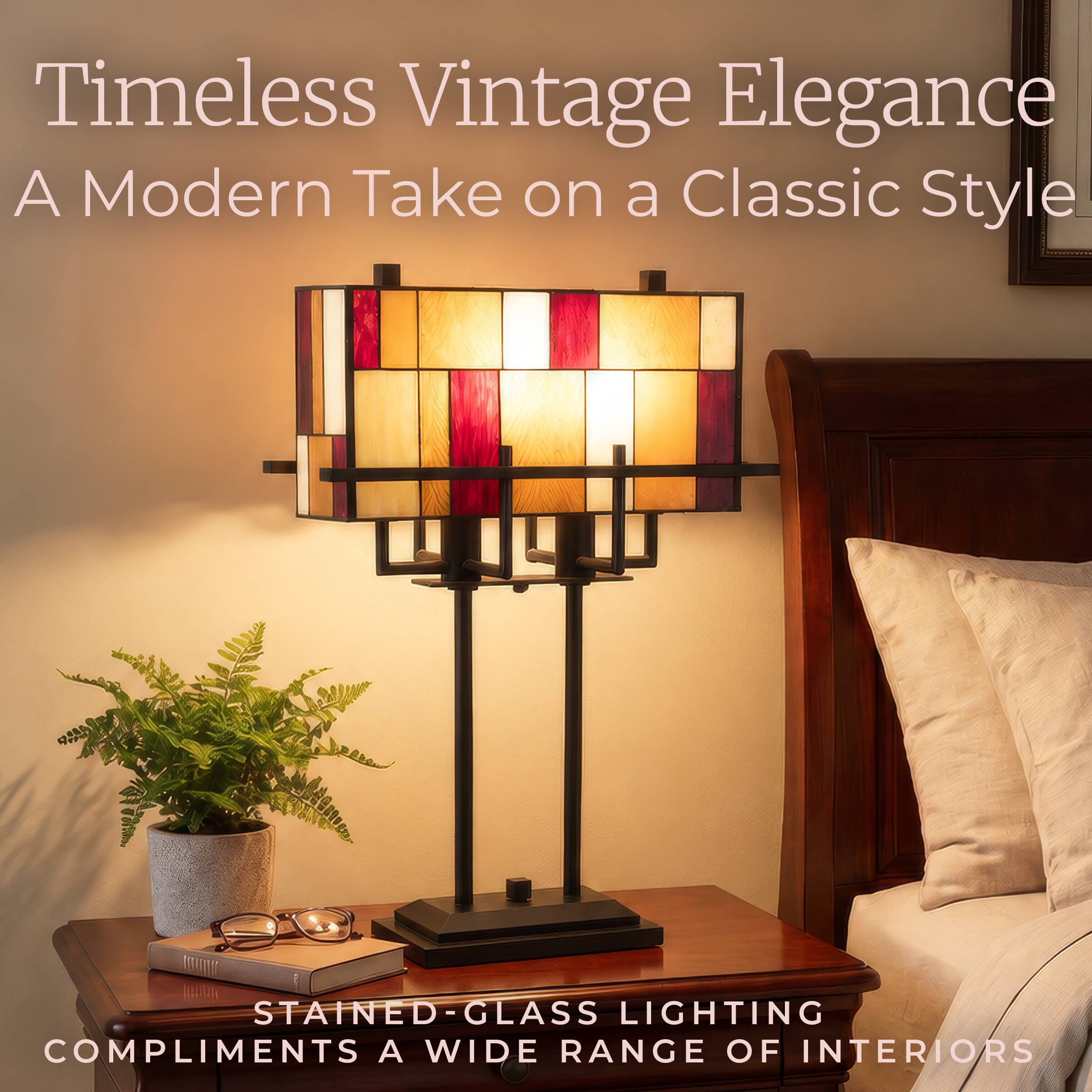 Timeless Vintage Elegance  
A Modern Take on a Classic Style  

STAINED-GLASS LIGHTING COMPLIMENTS A WIDE RANGE OF INTERIORS