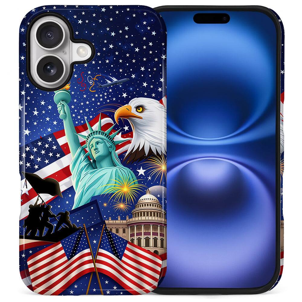 BUBM - Smartphone Case for iPhone - 2-Layer Durable Smartphone Protection Case - Spirit of Liberty - Spirit of Liberty for iPhone 17