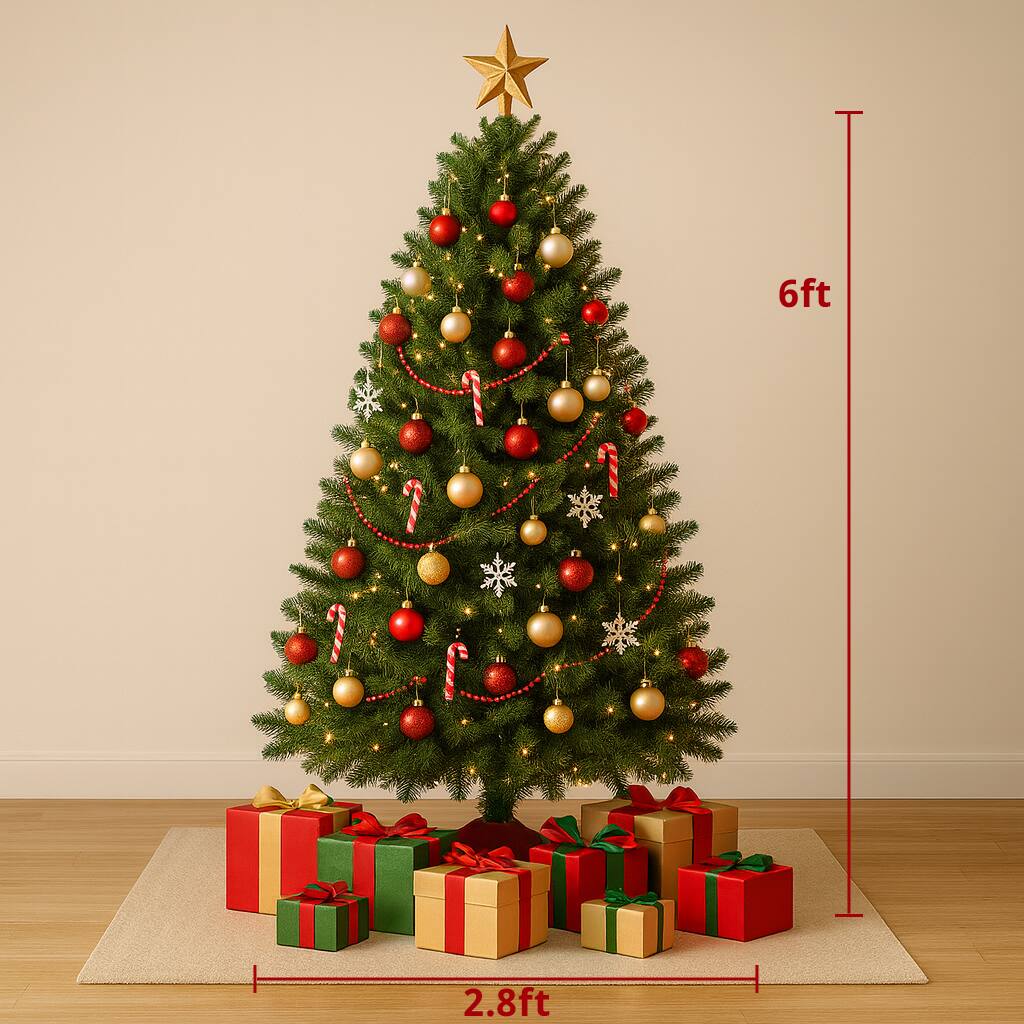 CloudRest Pro 6 ft Christmas Tree with 1000 Branch Tip Artificial